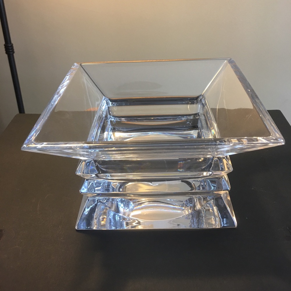 Mikasa Bowl 8” with matching pair candlesticks
